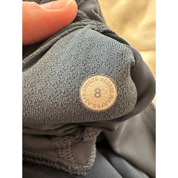 Lululemon Align High-Rise Crop Leggings Slate Blue Lace Detail Size 8 - Picture 4 of 5